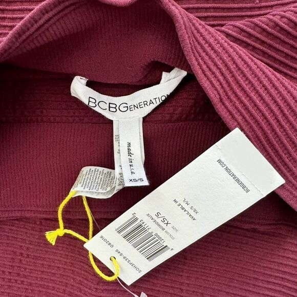 Bcbg Generation Women M/l Bordeaux Pull On Fitted Tube Skirt sz XS/S - Picture 2 of 2